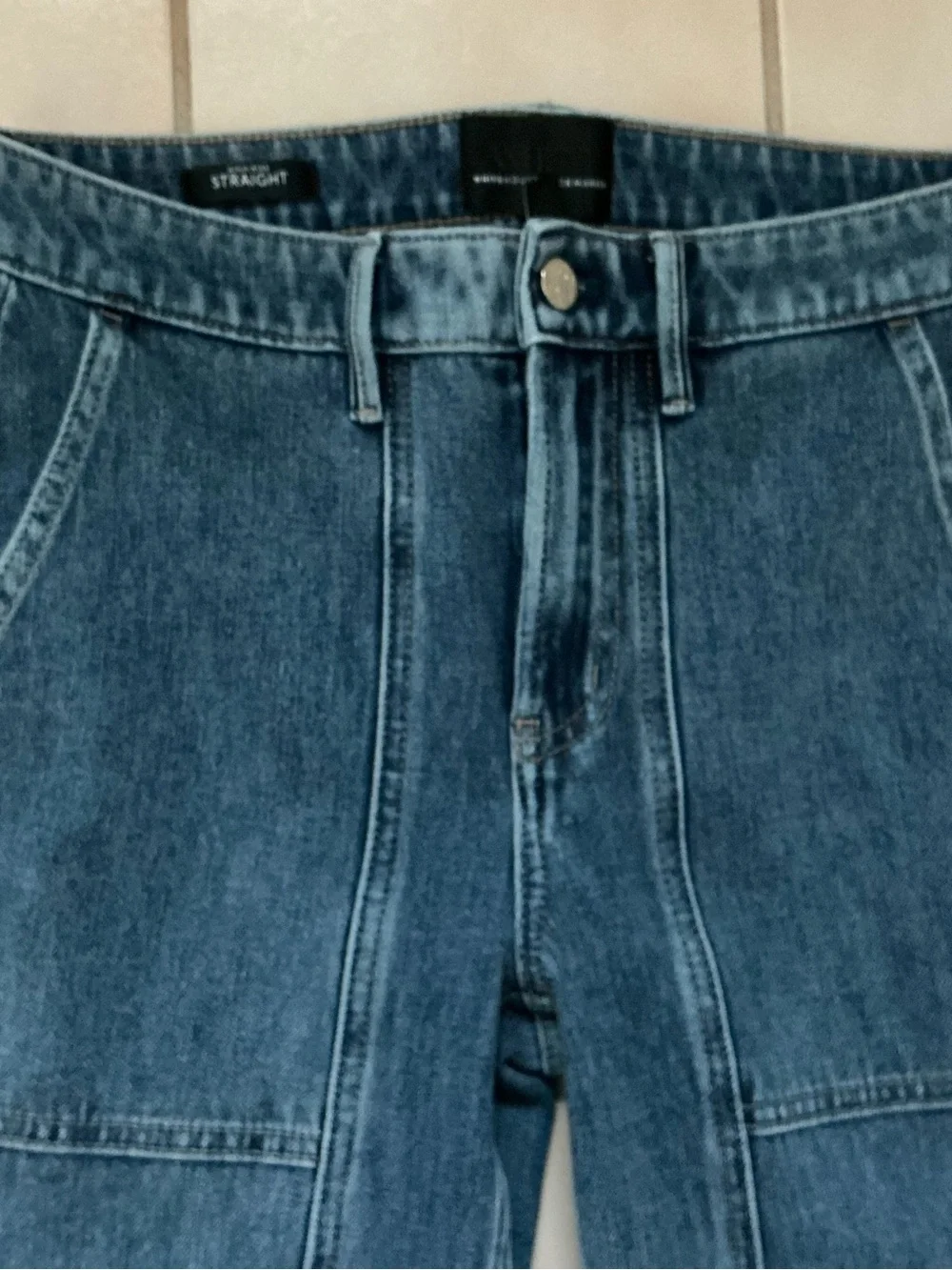 White House Black Market High Rise Cargo Straight Jeans Sz 4  Calla Vintage